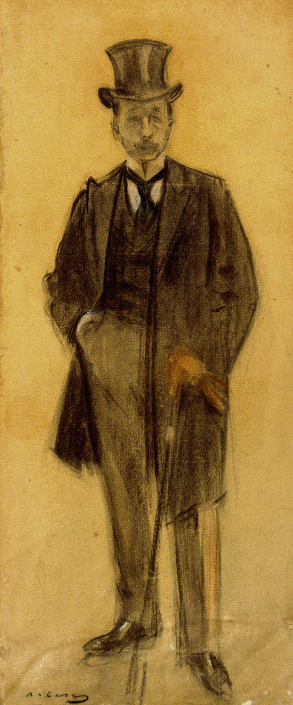 Ramon Casas i Carbó. Portrait of Per Koll Rataflutis