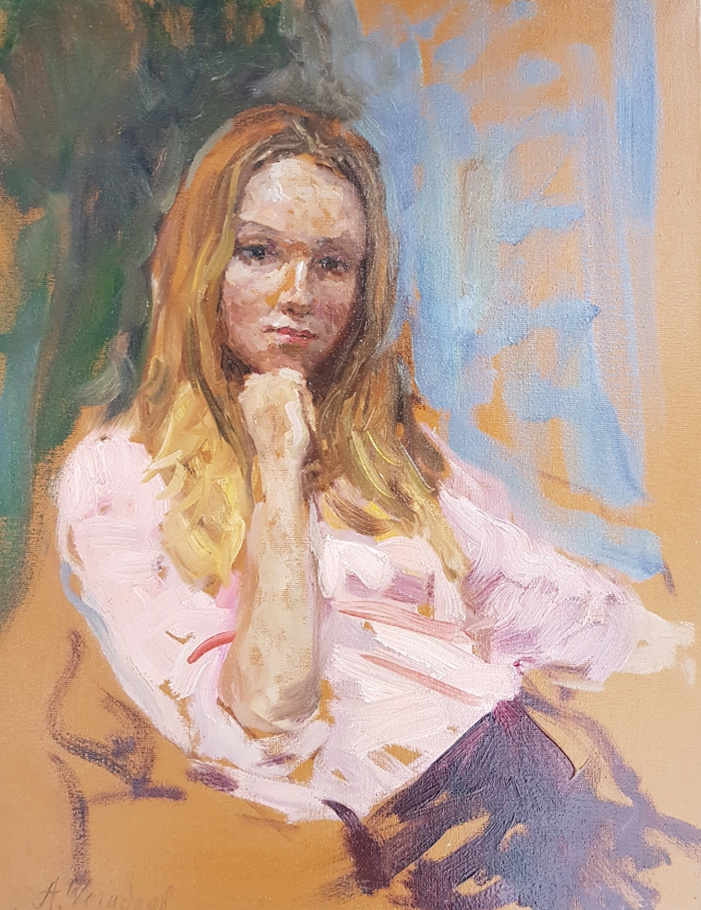 Aleksandr Chagadaev. Portrait of a girl