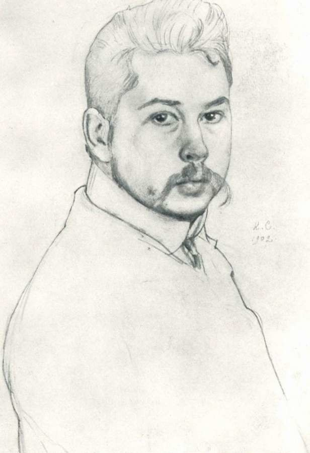 Konstantin Somov. Автопортрет. 1902   графитный карандаш, белила