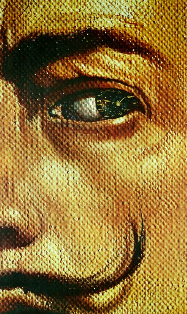 Salvador Dali. Makrofotografie self-portrait with gala phenomenon