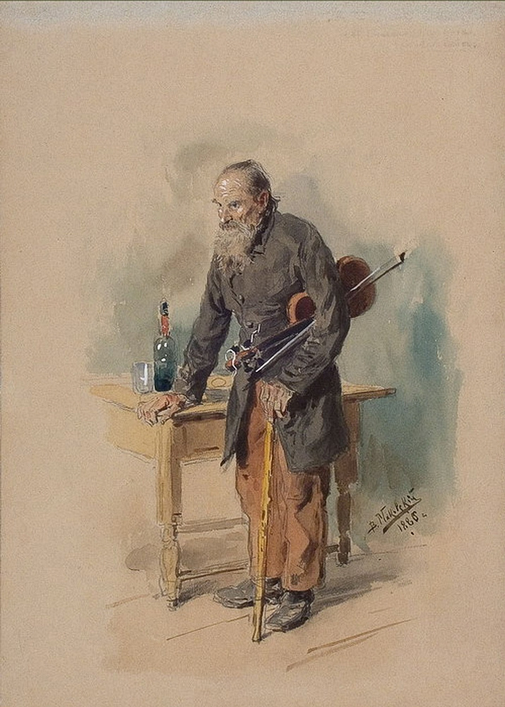 Vladimir Egorovich Makovsky. Stray violinist