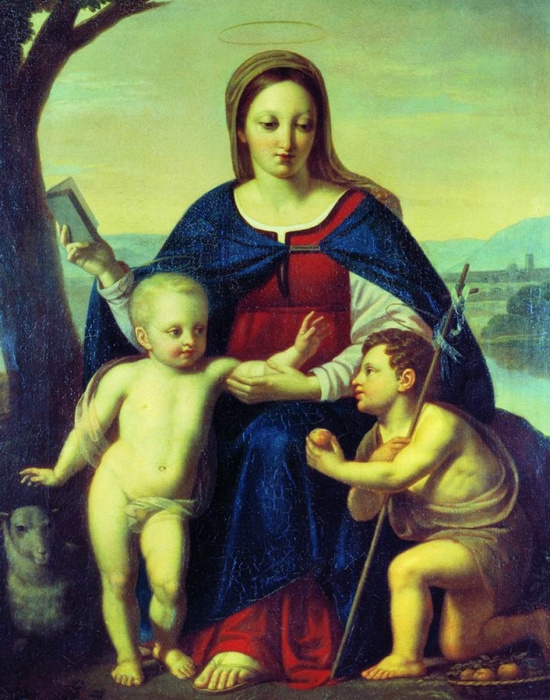 Alexey Egorovich Egorov. «Die Gottesmutter mit dem Jesuskind und Johannes dem Täufer»