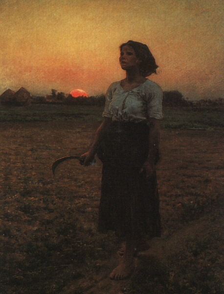 Jules Breton. Fantastic sunset
