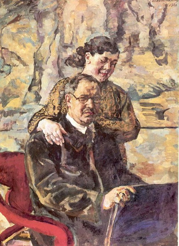 Petr Petrovich Konchalovsky. Self-portrait with wife