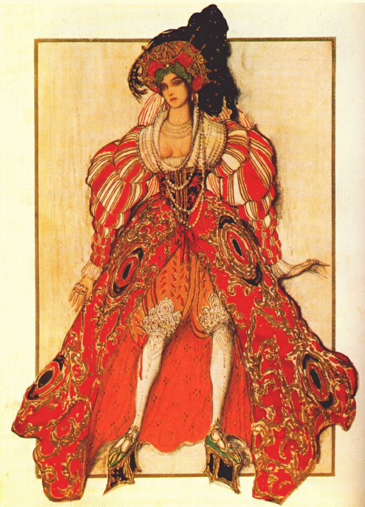 Costume design for Potiphar's wife in the ballet, The Legend of Joseph