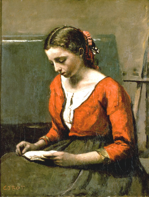 Camille Corot. Reading girl