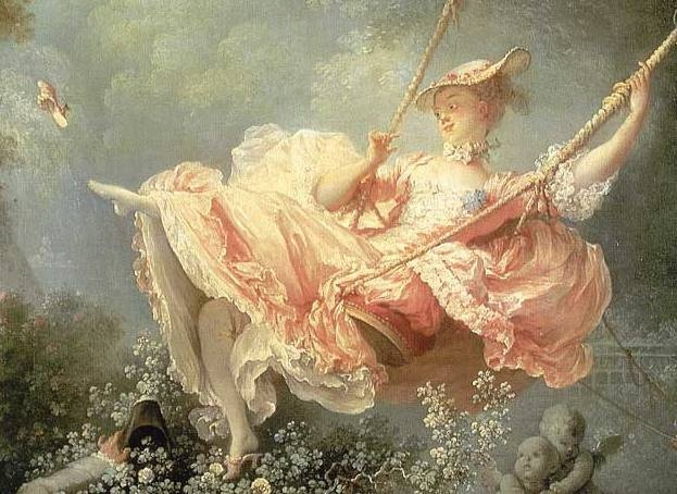 Jean-Honore Fragonard. Happy to swing (fragment)