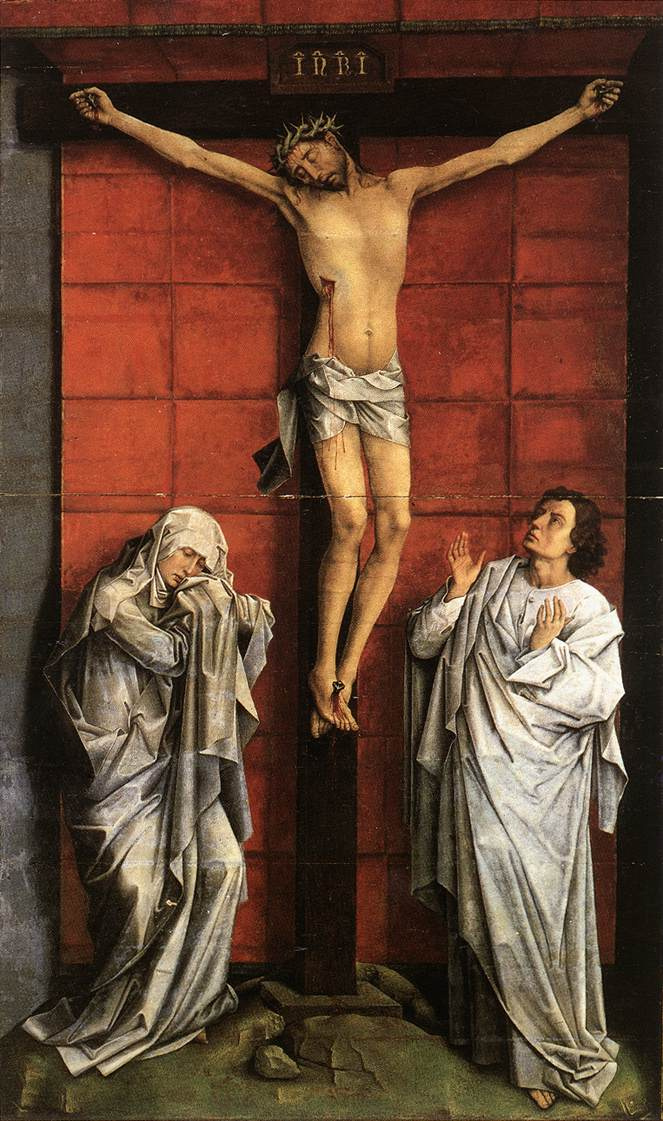 Рогир ван дер Вейден. Христос на кресте с Марией и Святым Иоанном