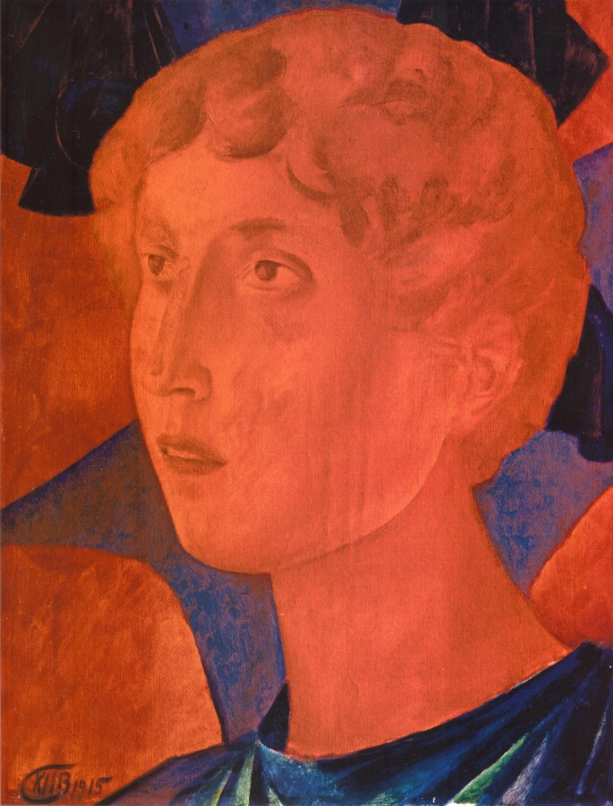 Kuzma Sergeevich Petrov-Vodkin. The head of a young man (Red Angel)