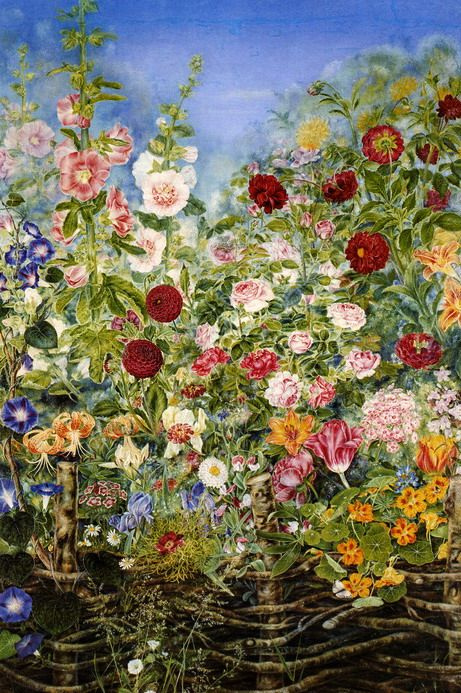 Kateryna Vasylivna Bilokur. The flowers behind the fence