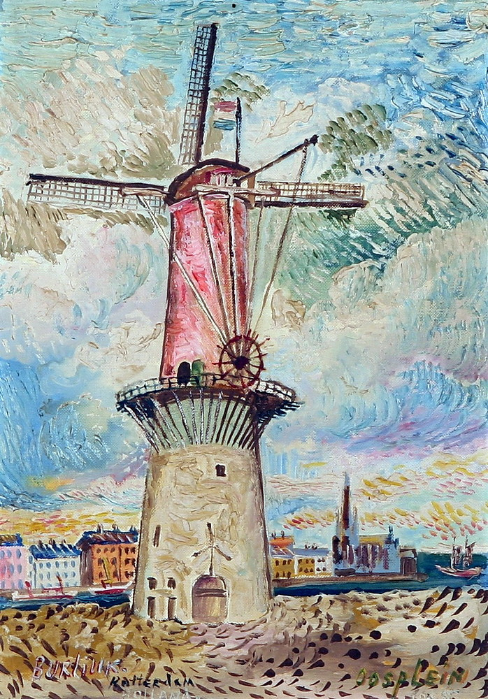 Давид Давидович Бурлюк. Ветряная мельница в Роттердаме