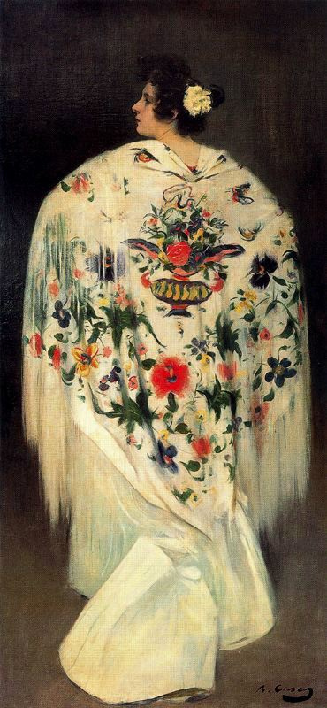 Ramon Casas i Carbó. Woman with a Shawl (Before Visiting the Bullfight)