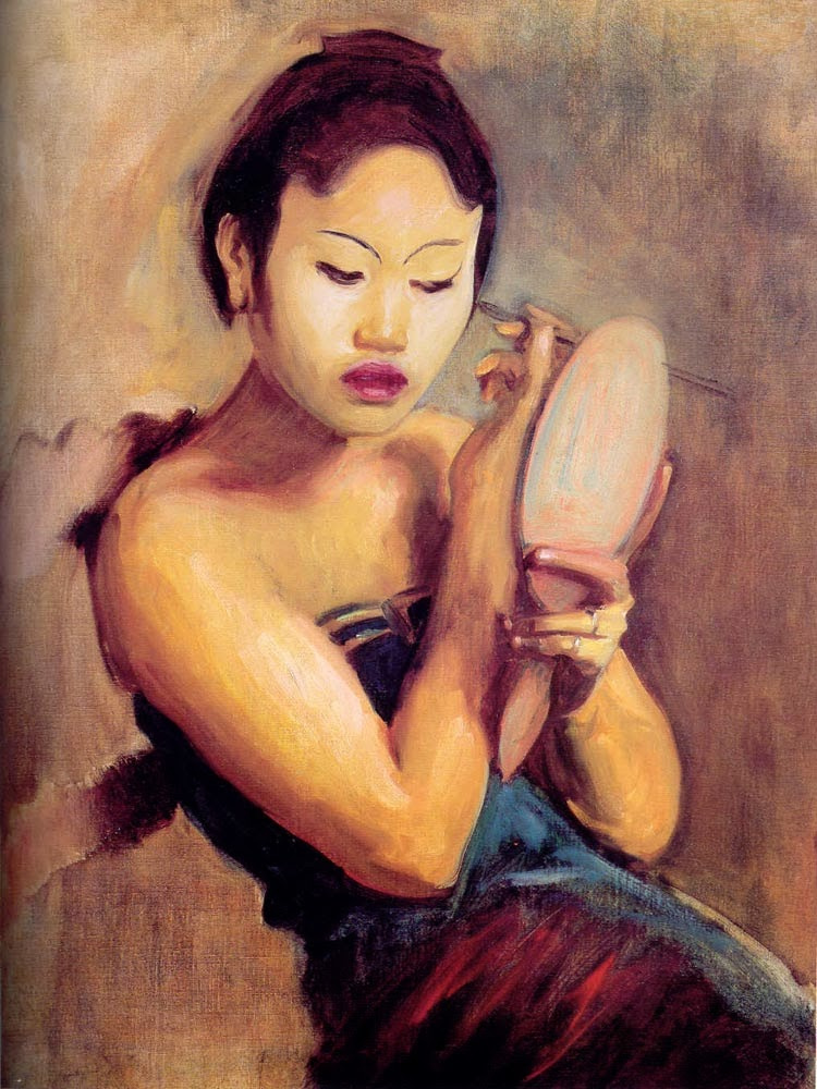 John Singer Sargent. Javanese girl before a mirror