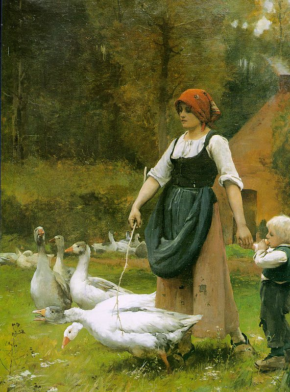 Julien Dupree. Grazing geese