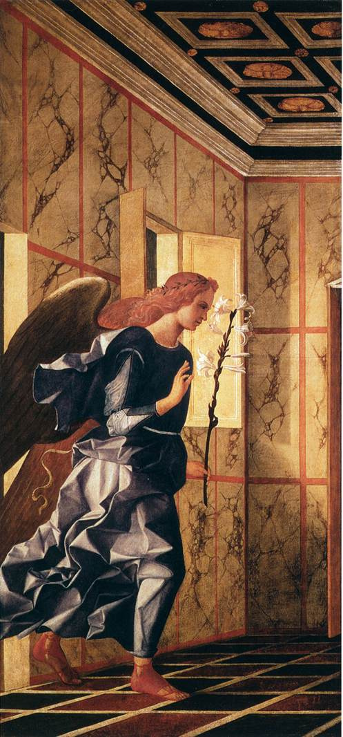 Giovanni Bellini. Annunciation. The Archangel Gabriel