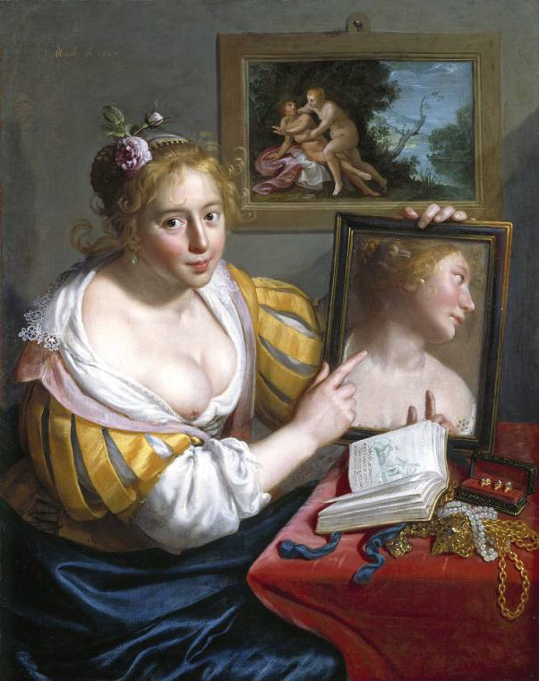 Paulus Morelse. The lady with the mirror