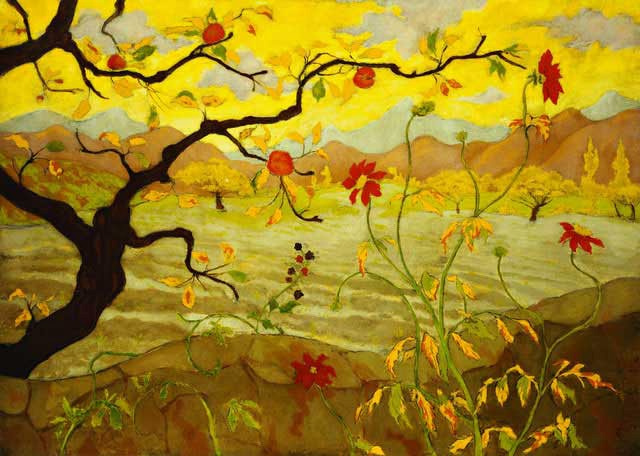 Paul Ranson. Apfelbaum mit roten Früchten