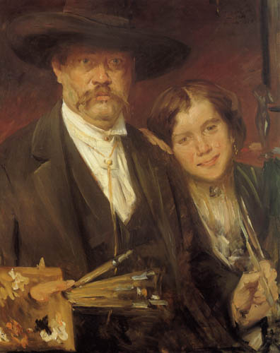 Self-portrait with model