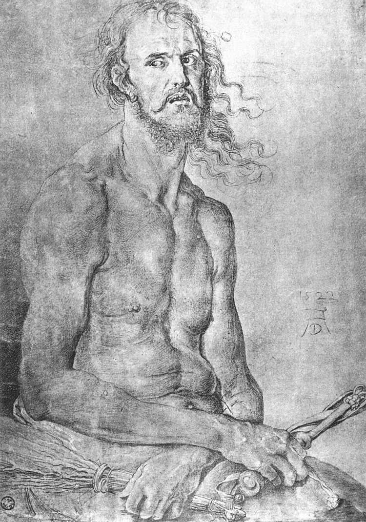 Albrecht Dürer. The man of sorrows (self-Portrait)