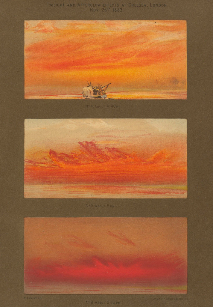William Ascroft. Frontispiece of The Eruption of Krakatoa, and Subsequent Phenomena: Report of the Krakatoa committee of the Royal Society (1888), ed. by G.J. Simmons.