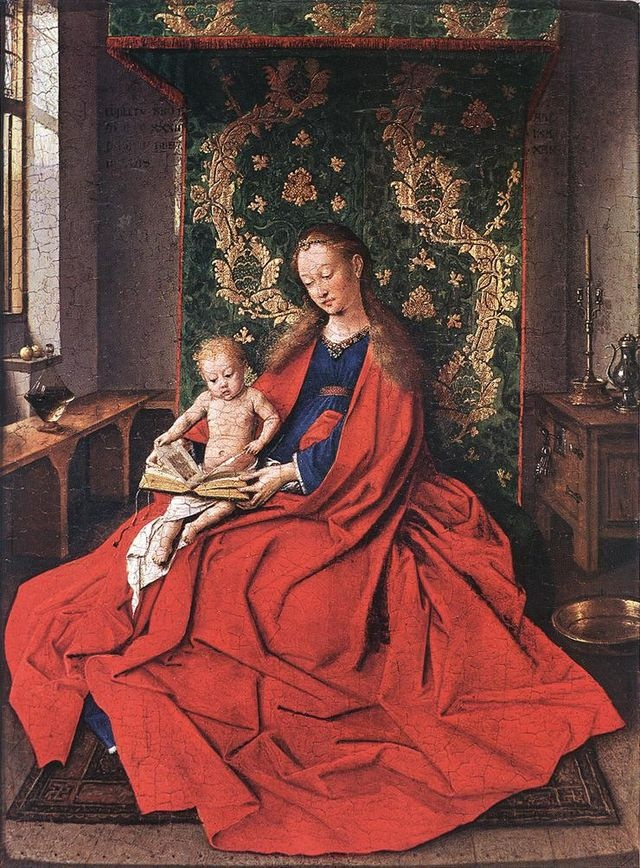 Jan van Eyck. Madonna with reading child