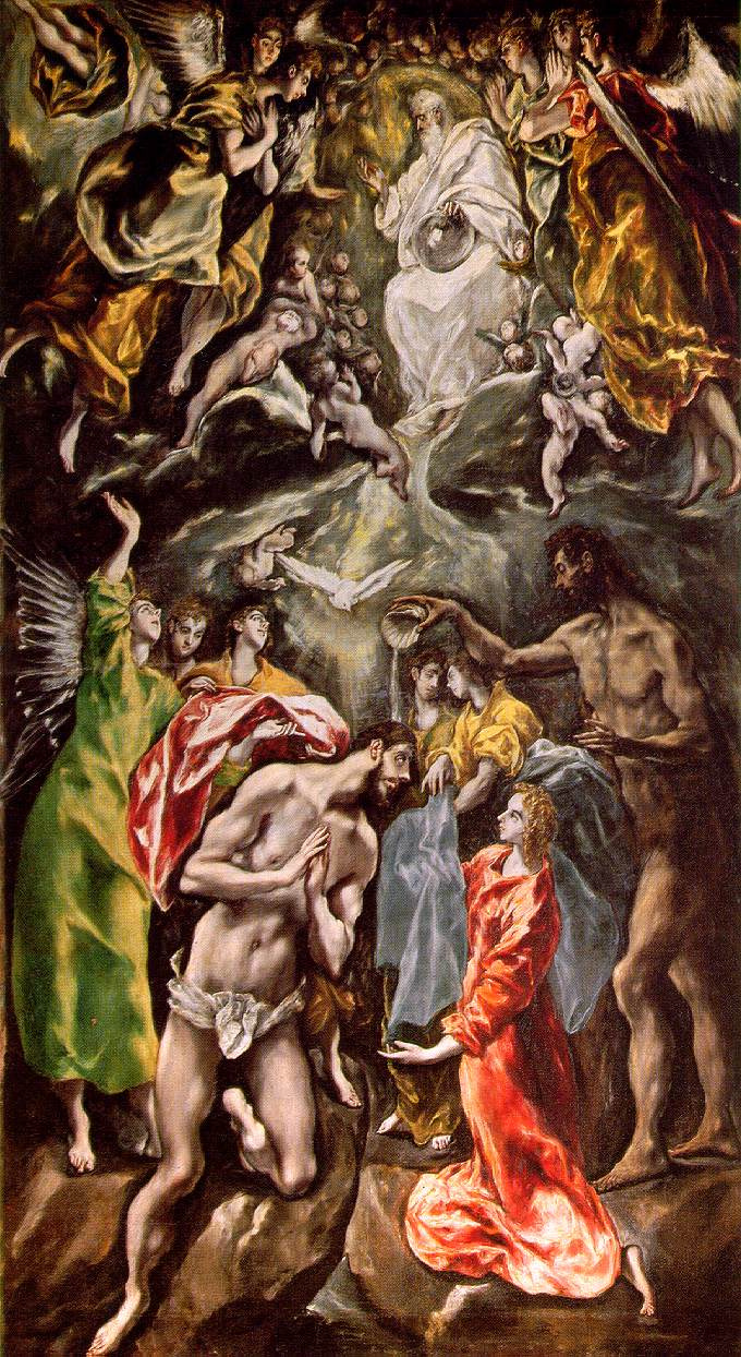 Domenico Theotokopoulos (El Greco). Baptism of Christ