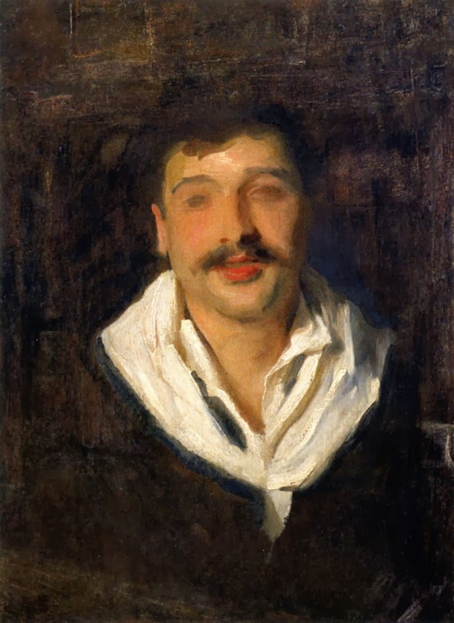 Portrait of a male model, 1900, 46×61 cm by John Singer Sargent