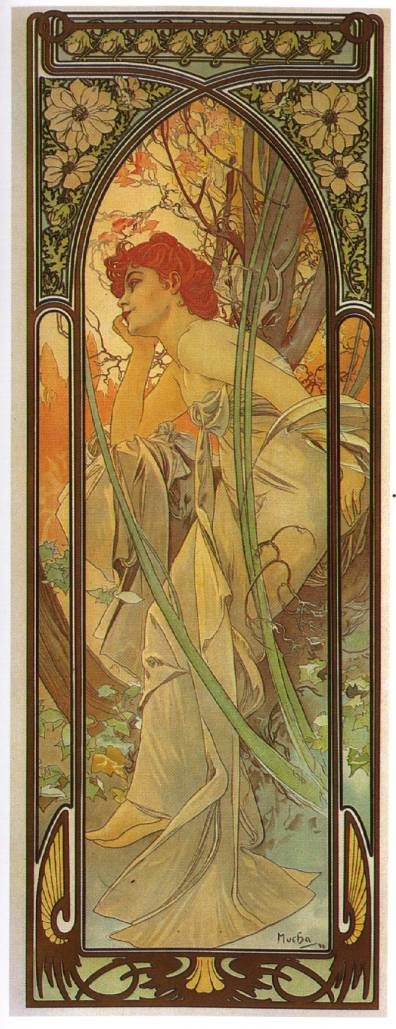 Alfonse Mucha. Evening reverie. From the series "Times of day"