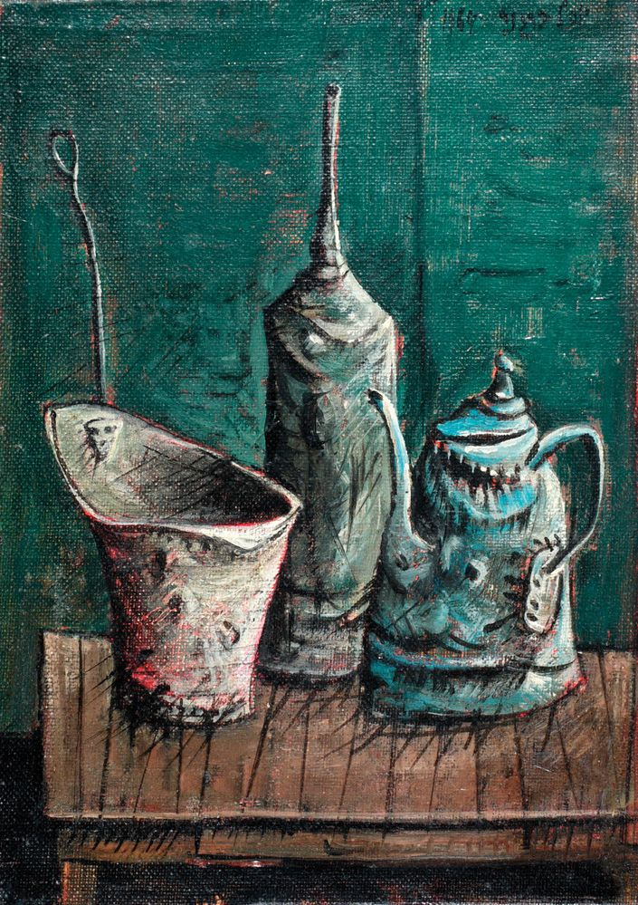 Yosl Bergner. Crockery and kettle