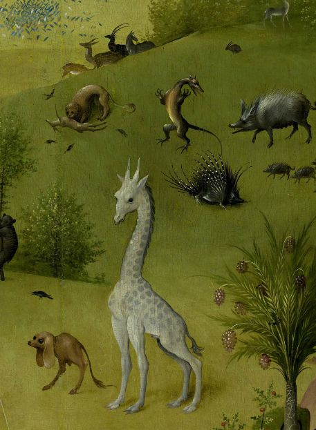 Hieronymus Bosch. The garden of earthly delights. Left wing. Fragment