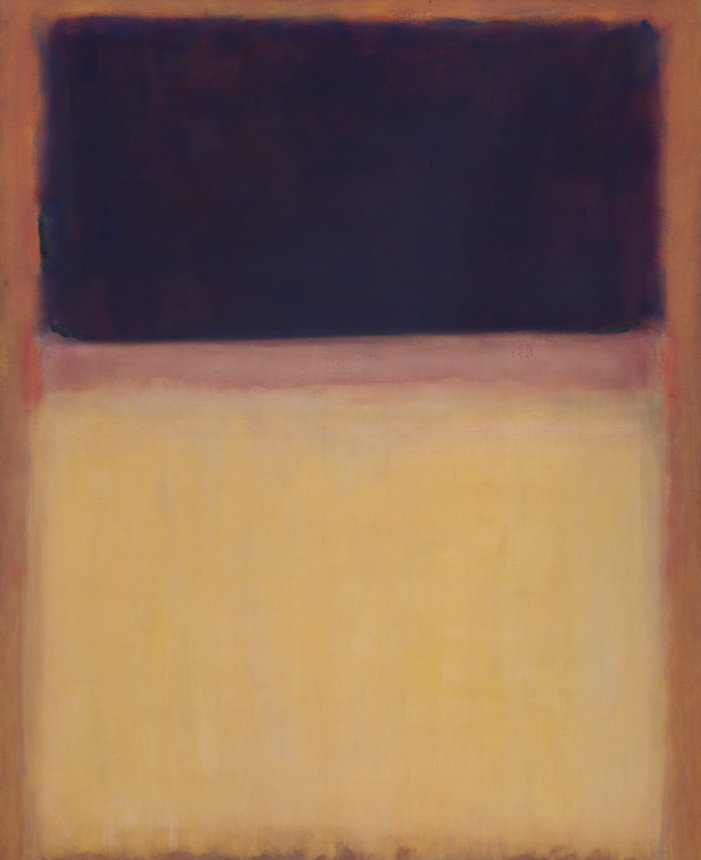 Rothko Mark.  No. 9 (Dark on a light earthy, purple and yellow on pink)