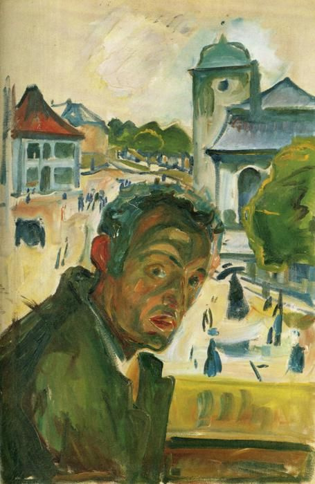 Edward Munch. Self-portrait in Bergen