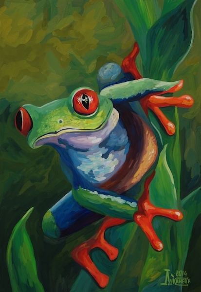 Larissa Lukaneva. Tree frog