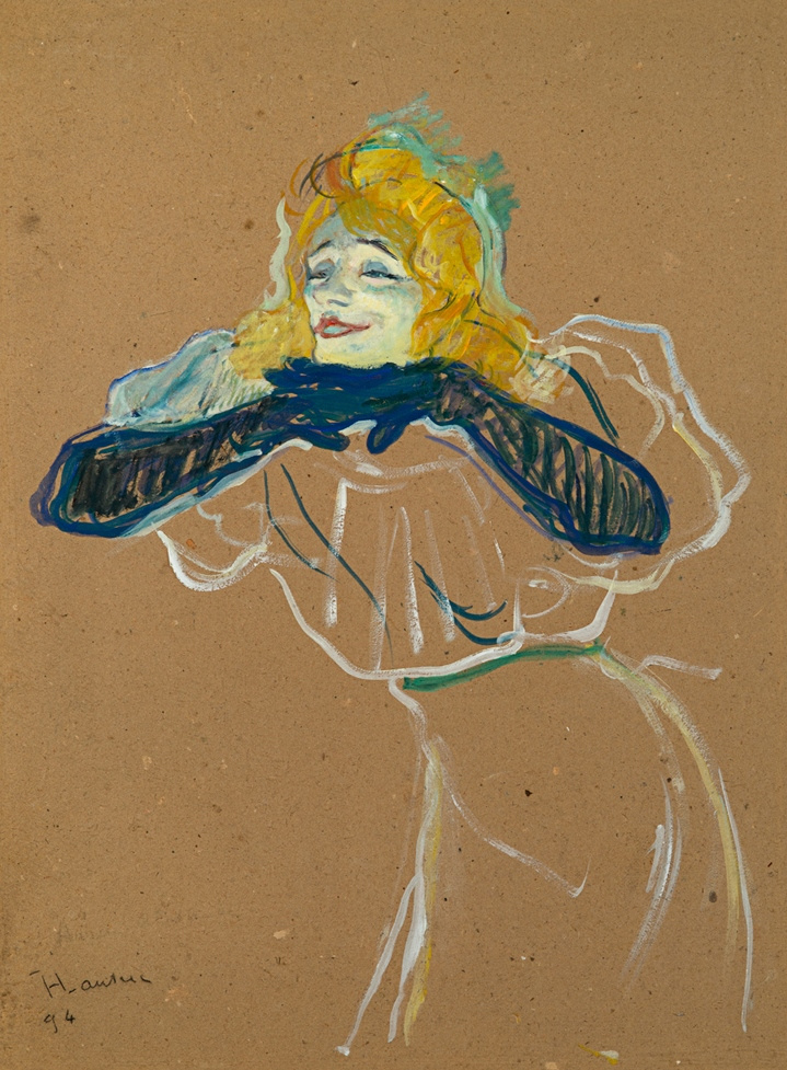 Henri de Toulouse-Lautrec. La chanteuse Yvette Gilber chante la chanson "Hold Long, Lou"