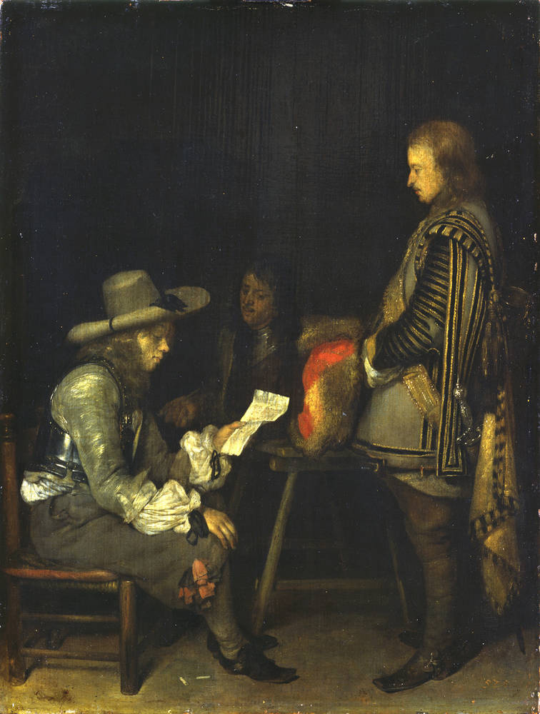 Gerard Terborch (ter Borch). The officer reads the letter