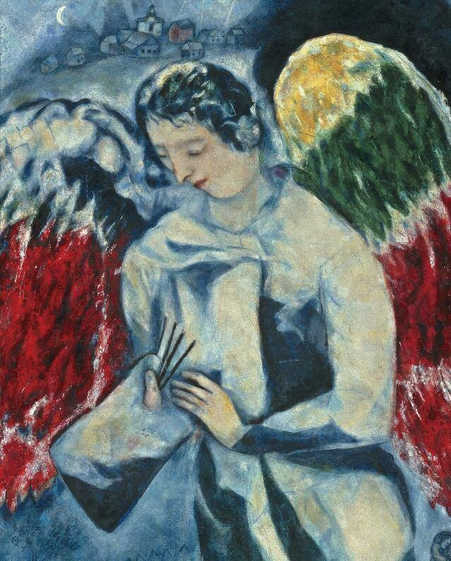 Marc Chagall. Angelo con tavolozza