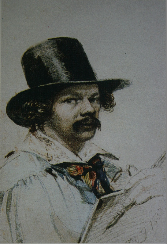 Karl Pavlovich Bryullov. 一个男人的肖像