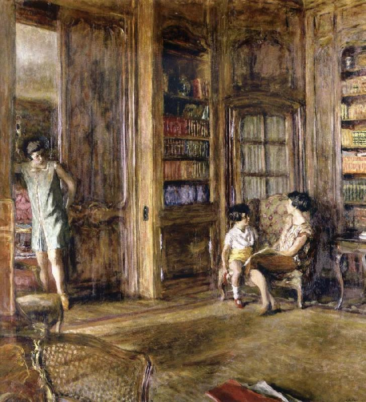 Jean Edouard Vuillard. Dans la bibliothèque