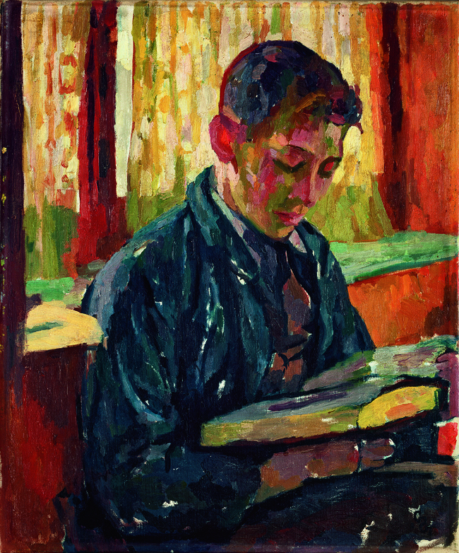 Giovanni Giacometti. Alberto reads