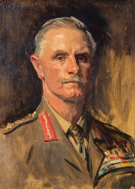 John Singer Sargent. Portrait of George Francis Milne Baron Milne (study for the portrait of the officers of the First world war)