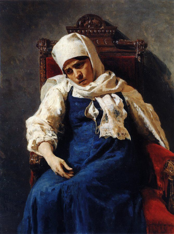 Ilya Efimovich Repin. Portrait of the actress Pelageya Strepetova antipovna of the in the role of Elizabeth