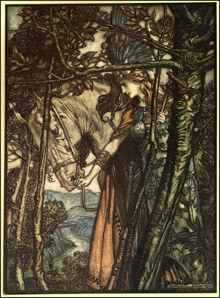 Arthur Rackham. Brünnhilde