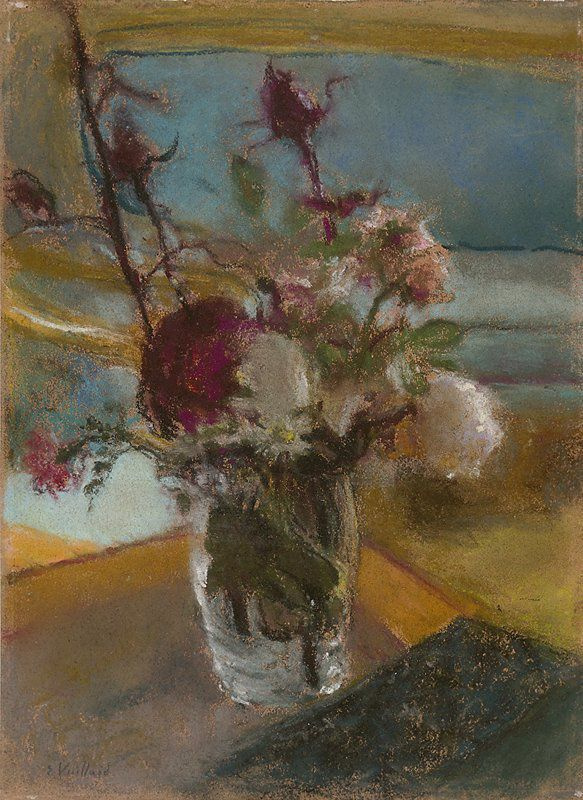 Jean Edouard Vuillard Vase with flowers, 1905, 24×32 cm