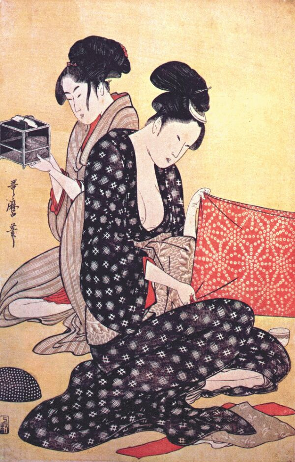 Kitagawa Utamaro. Women dresses