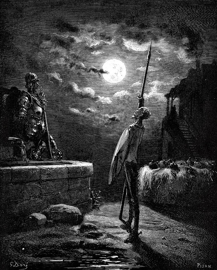 Paul Gustave Dore. Ilustración de la novela Don Quijote de M.Servantes.