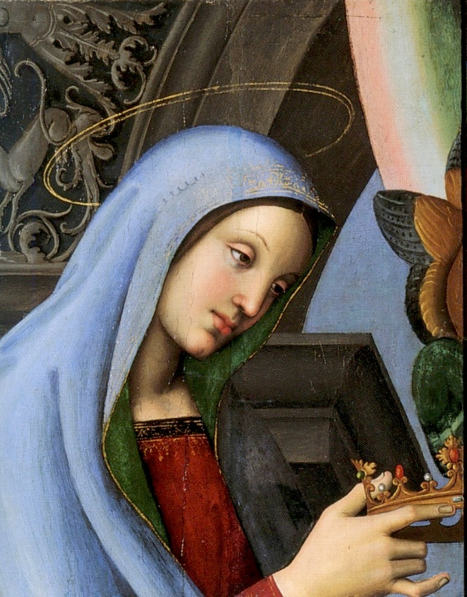 Raphael Santi. Altar Baronchi. Fragmento: Virgen María