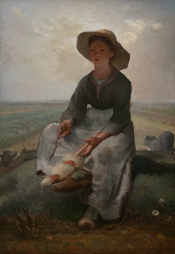 Jean-François Millet. Young cowgirl