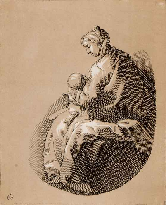 Abraham Bloomart. Mother and child