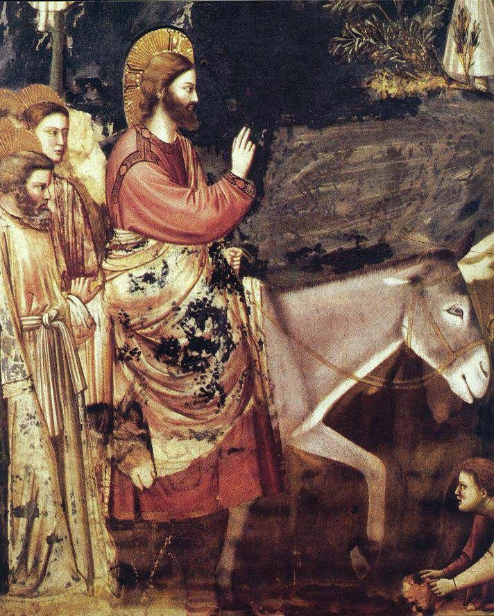 Giotto di Bondone. The entrance of the Lord into Jerusalem. Scenes from the life of Christ. Fragment