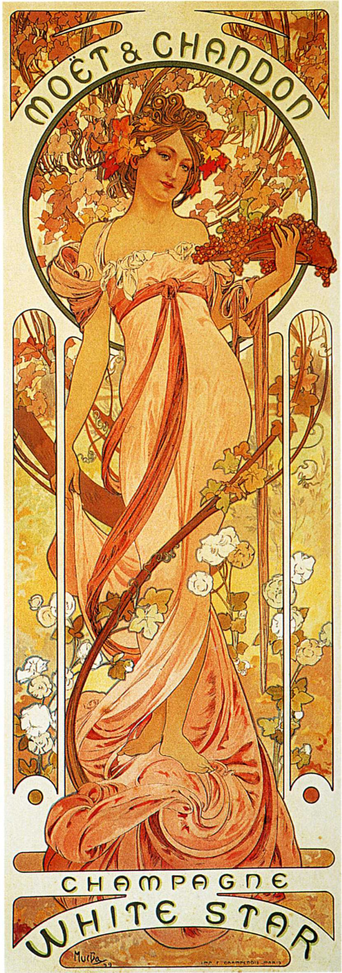 Alfonse Mucha. Advertising poster "the moët and Chandon: Champagne white star"
